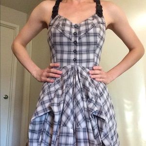 All Saints Spitalfields Amikiri Plaid Buckle Dress